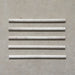 Fusion Chalk White 1.5x30cm gloss pencil bullnose border tiles featuring soft white and subtle speckled tonal variation, designed for decorative edging and refined finishing details in contemporary wall tile installations.