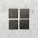 Product image of Giovanni Square Nero Vintage Marble wall and floor tiles in an 11cm x 11cm format, featuring a dark charcoal marble effect surface with subtle white veining and rounded vintage-inspired edges.