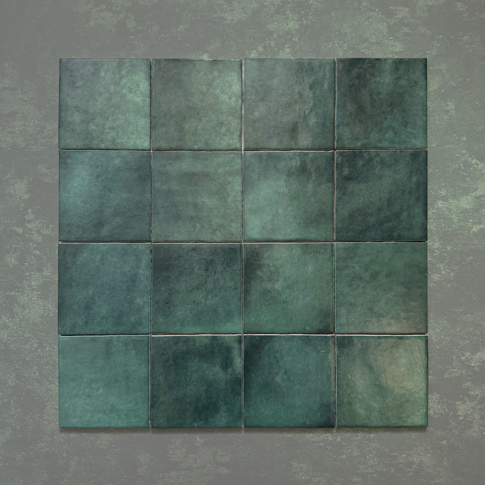Zellij Gloss Green Square | Moroccan Style | 13.2cm x 13.2cm