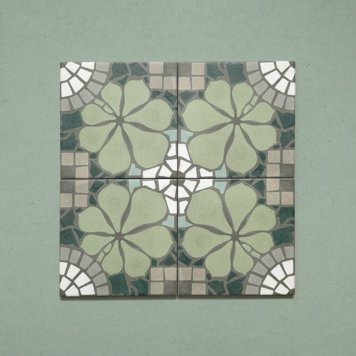 Bloom Green | Moroccan Style | 20cm x 20cm