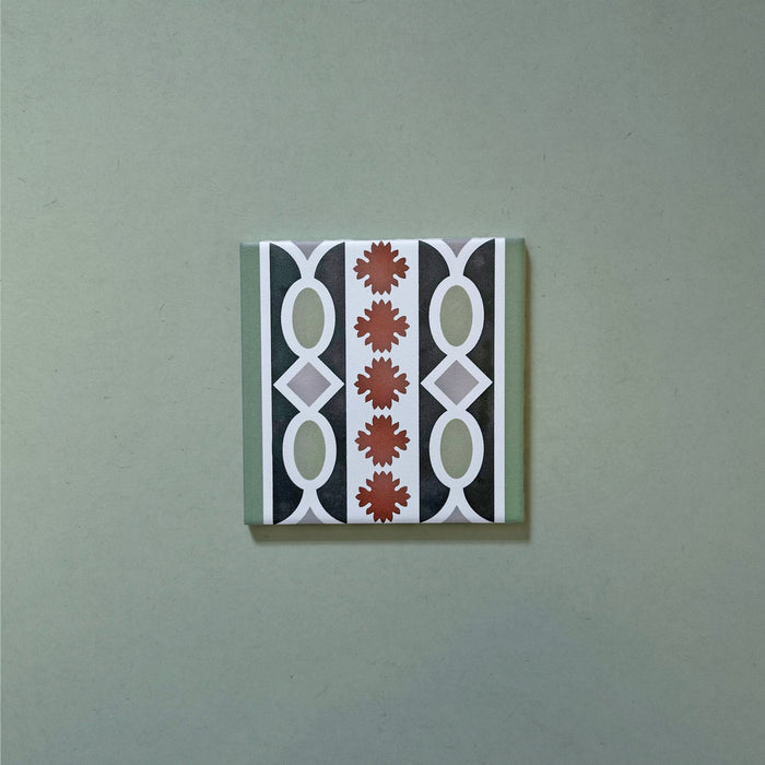 Empire Victorian Green Mini Tiles | Border Tile | 15cm x 15cm