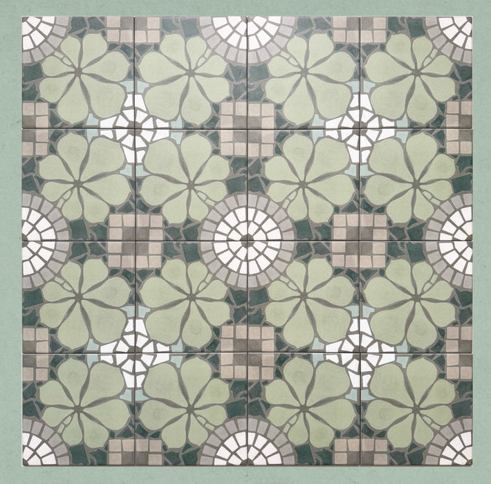 Bloom Green | Moroccan Style | 20cm x 20cm