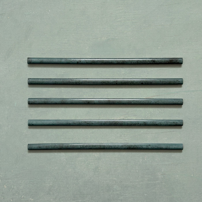 Izmir  Green Gloss Pencil Bullnose Border Tile 1.2cm x 30cm