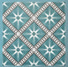 Galata Blue Moroccan Style 20x20cm group of tiles featuring a repeating white star motif with black geometric borders on a rich blue background, forming a symmetrical diamond pattern across multiple tiles.