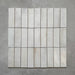 Beijing White 5.1x16.1cm Moroccan brick tiles arranged in a grid formation, showing subtle tone variation and handcrafted imperfections that create a natural, artisanal wall finish.