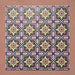 Cabana Havana Mini 15x15cm Moroccan-style ceramic tiles shown in a grouped layout, featuring a vibrant multicolour floral geometric pattern on a terracotta background.