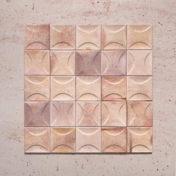 Beijing Rose Pink Decor Square | Wall Tile | Moroccan Style | 10cm x 10cm