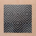 Alhambra Zig Zag Black 20x20cm Moroccan tiles arranged in a group layout, featuring a bold black background with crisp white geometric chevron and diamond patterns for a striking modern look.