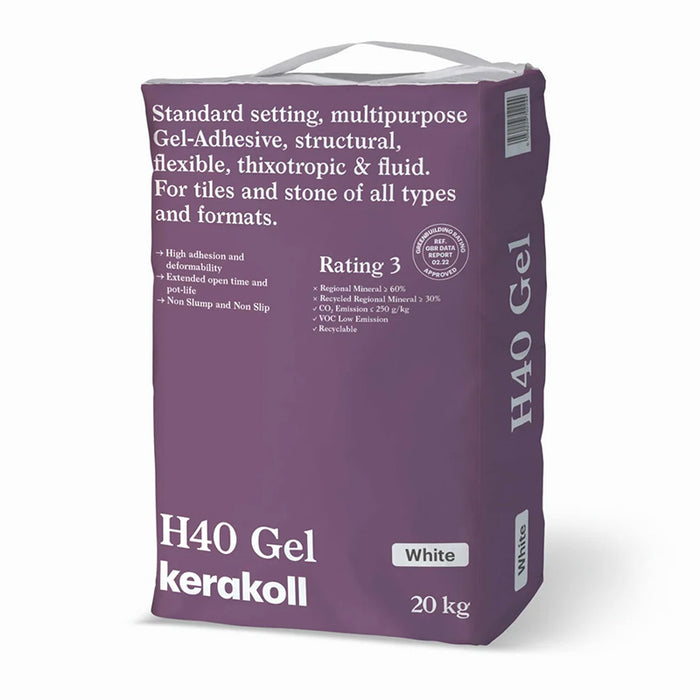 Kerakoll | H40 Gel Standard Adhesive | White | 20kg