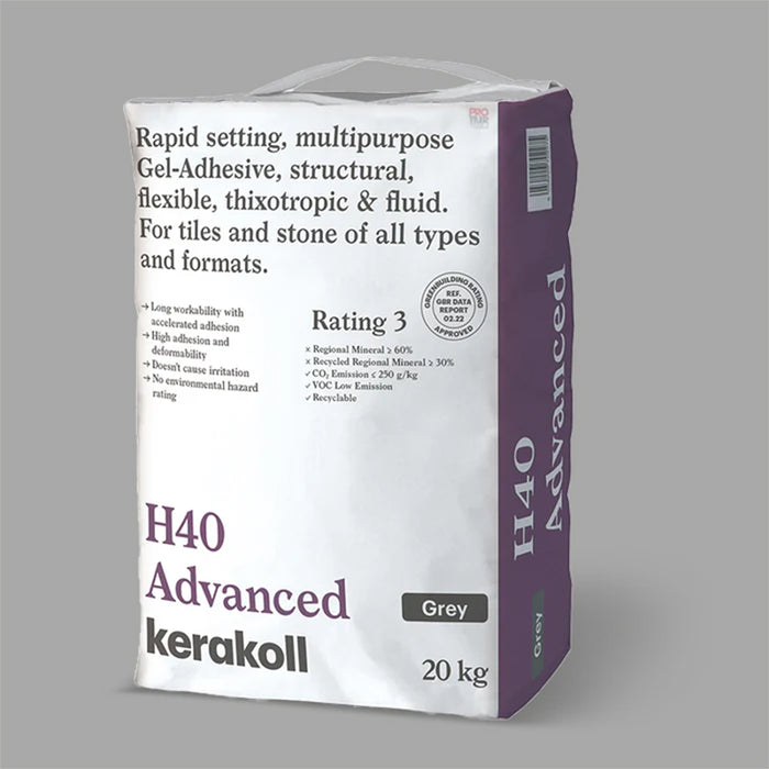 Kerakoll | H40 Gel Rapid Adhesive | Grey | 20kg