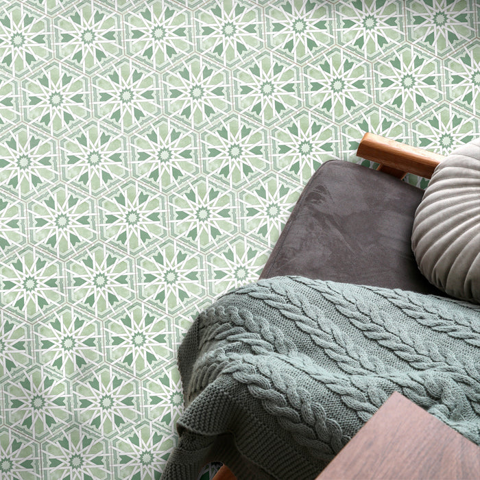 Mareshan Verde Green Pattern Hexagon