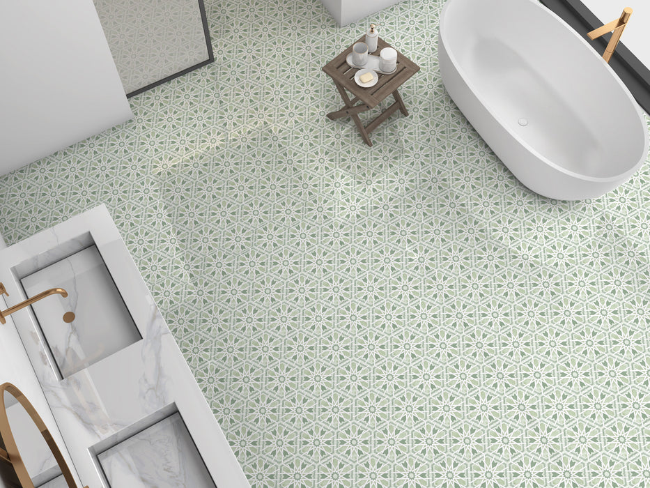 Mareshan Verde Green Pattern Hexagon