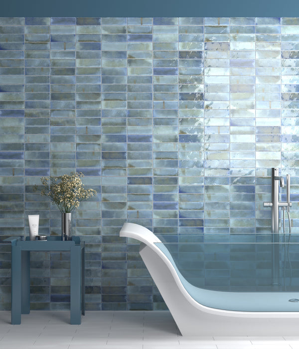 Beijing Brick Sky Blue Moroccan Wall Tiles 5.1cm x 16.1cm