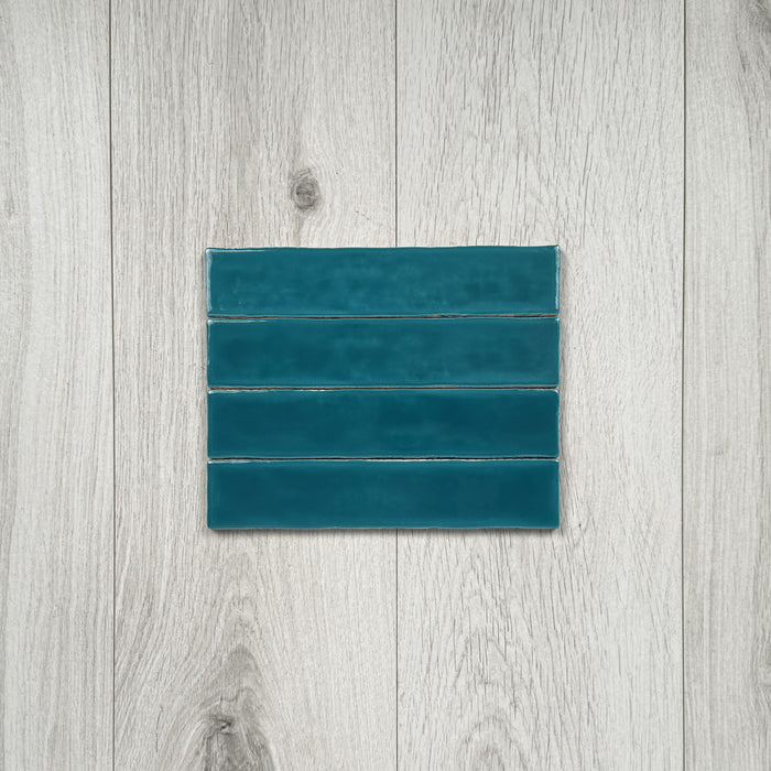 Iconic Turquoise Brick Wall Tiles 5cm x 25cm