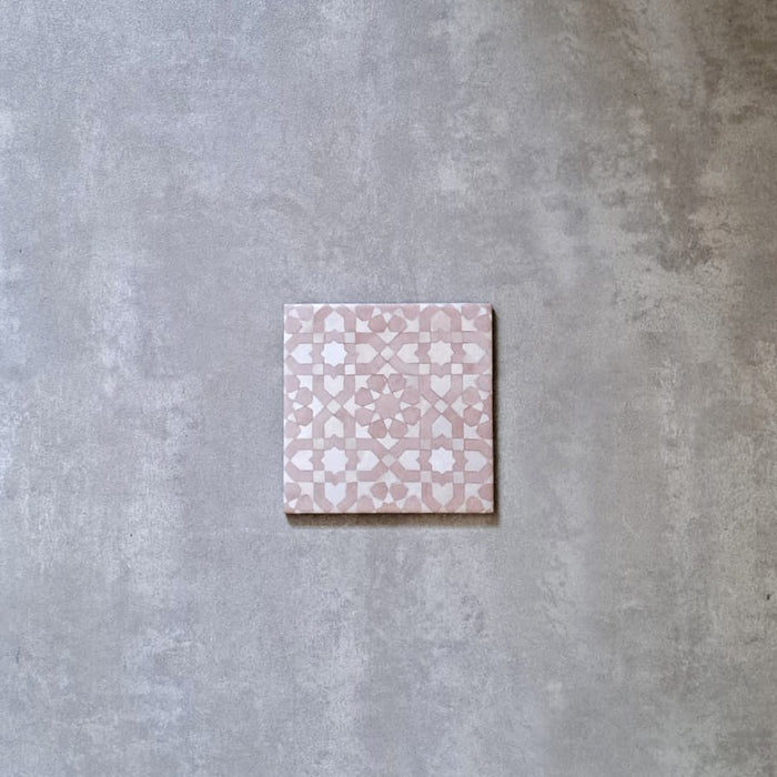 Bedouin Tetuan Rose Mini Moroccan Porcelain Wall Floor Tile 15cm x 15cm