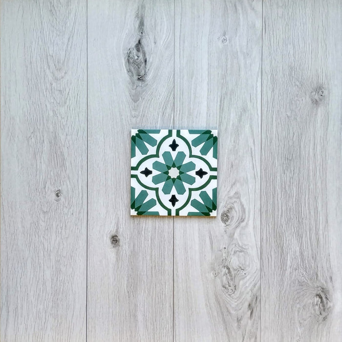 Clarence House Verde Green Victorian Moroccan 20cm x 20cm Tiles