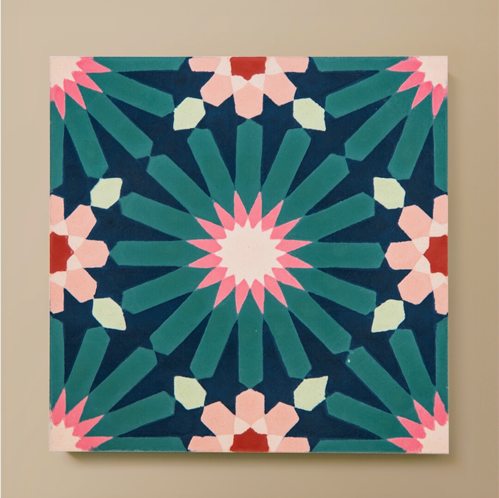 FULL TILE SAMPLE Fizaan MINI Festive Blue 15cm x 15cm