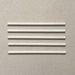 Izmir Blanco Gloss Pencil Bullnose Border Tile 1.2x30cm — shown as a set of five. These slim, glossy border trims are perfect for adding a polished finish to your Izmir Blanco tile installation. Their handcrafted charm and subtle white sheen make them ideal for clean, elegant wall detailing.