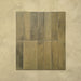 Group of Izmir Brick Daisy Green Gloss 6x25cm ceramic tiles displayed on a textured beige background, highlighting the natural colour variation, glossy finish, and handcrafted look.
