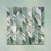 Product display of Kalamata Fluted Green Matt 11.5x23cm wall tiles in rich green marble-effect tones, featuring fluted detailing with natural veining against a soft green stone-effect backdrop.