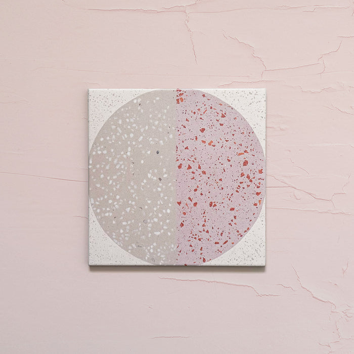 Kasuf Rose Terrazzo Style Decor Tiles 20cmx 20cm FULL TILE SAMPLE