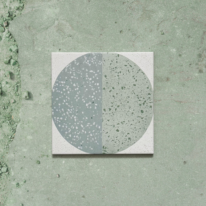 Kasuf Verde Terrazzo Style Decor Tiles 20cmx 20cm FULL TILE SAMPLE
