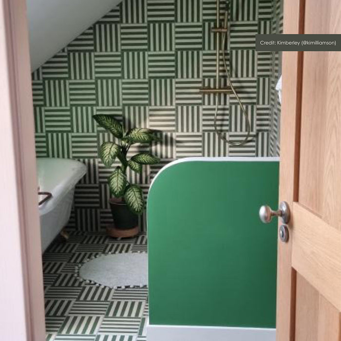 Stripes Green Tile | Moroccan Tiles | 20cm x 20cm