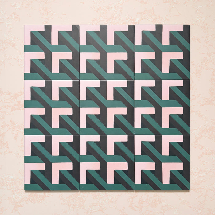 Geometry Lagoon | Patterned Tile | 20cm x 20cm