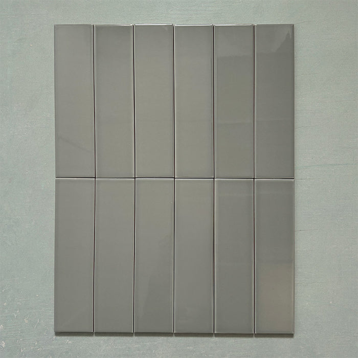 Manhattan Brick Sage Green Flat Gloss Subway Brick Tile 7.5cm x 30cm