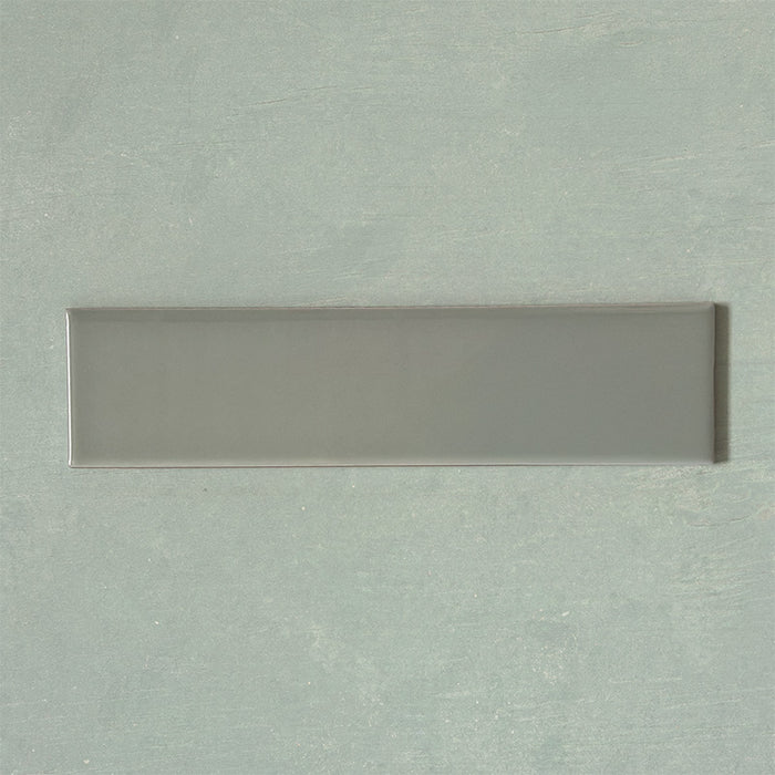 Manhattan Brick Sage Green Flat Gloss Subway Brick Tile 7.5cm x 30cm