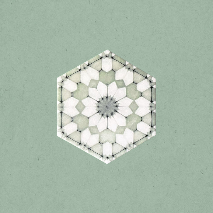 Maroush Green | Hexagon Moroccan Tile | 18.7cm x 21.6cm