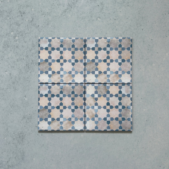 Bedouin Mequinez Blue | Moroccan Style | 15cm x 15cm