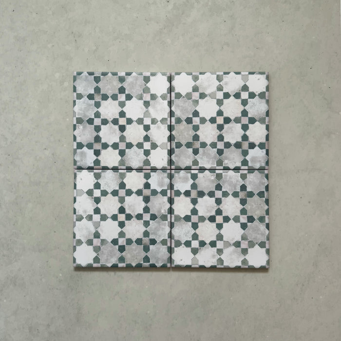 Bedouin Mequinez Green | Moroccan Style | 15cm x 15cm