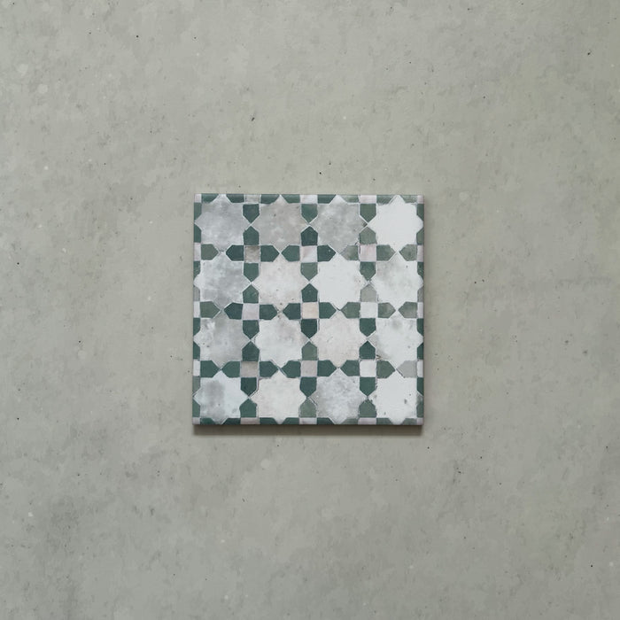 Bedouin Mequinez Green | Moroccan Style | 15cm x 15cm