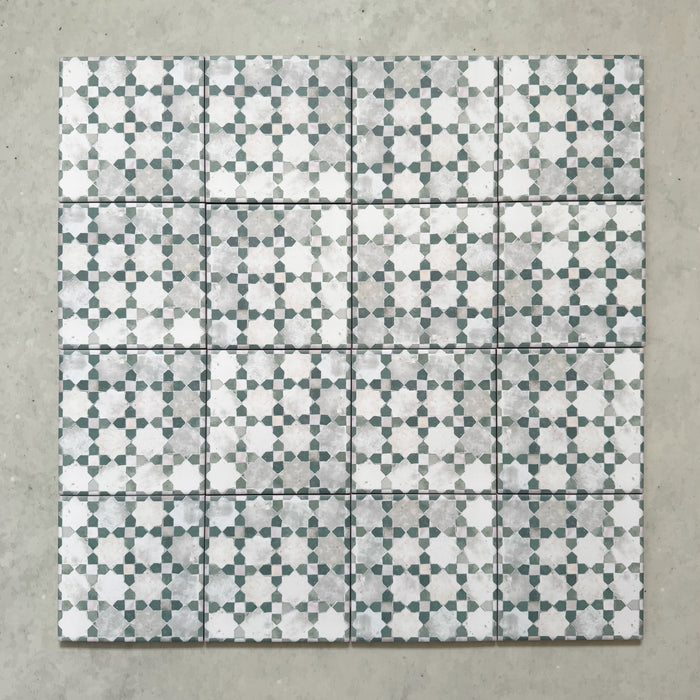 Bedouin Mequinez Green | Moroccan Style | 15cm x 15cm