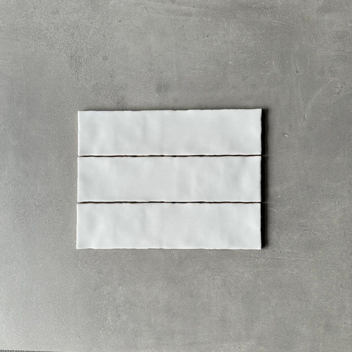 Narobi Tile | Gloss White | Handmade Effect | Rustic Tile | 7.5cm x 30cm