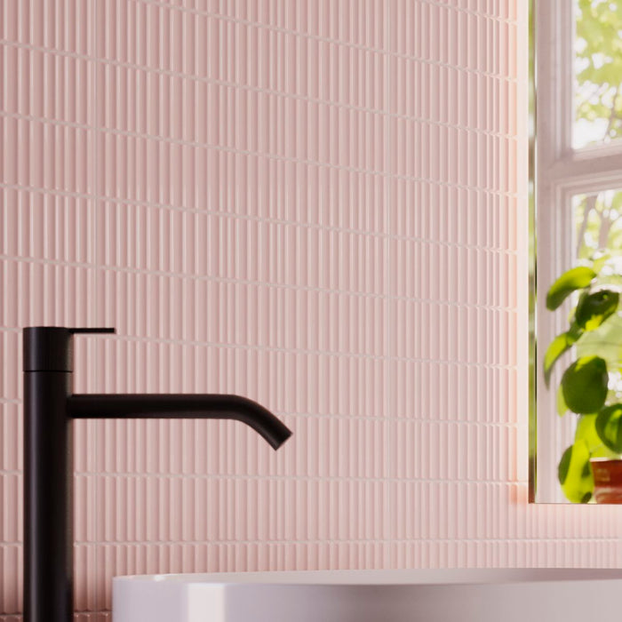 Pastelle DECOR Pink Gloss Wall Tiles 5cm x 25cm