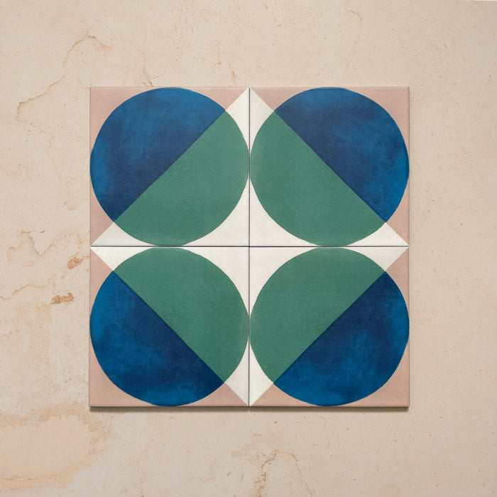 Geometry Ocean | Patterned Tile | 20cm x 20cm
