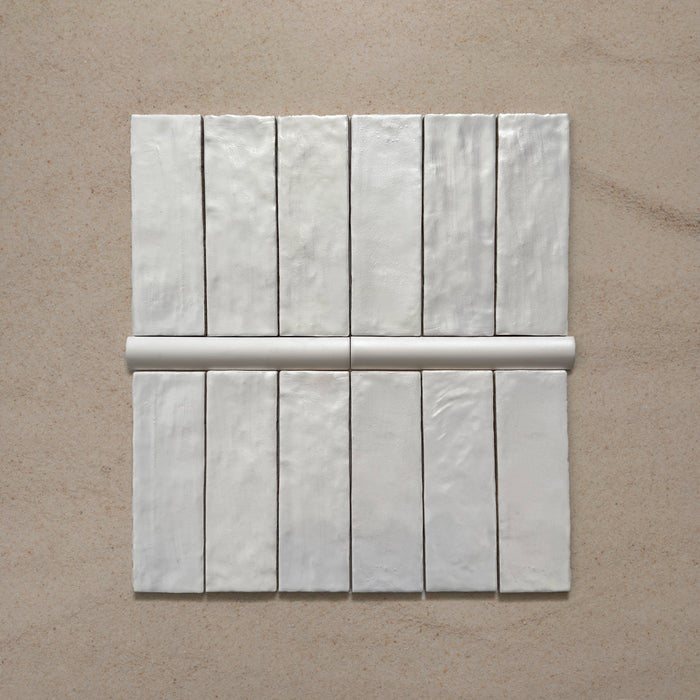 Zellij Oyster Bullnose | Moroccan Style | 3cm x 20cm