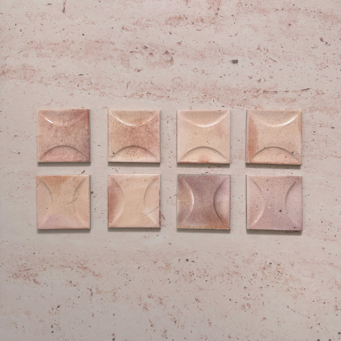 Beijing Rose Pink Decor Square | Wall Tile | Moroccan Style | 10cm x 10cm