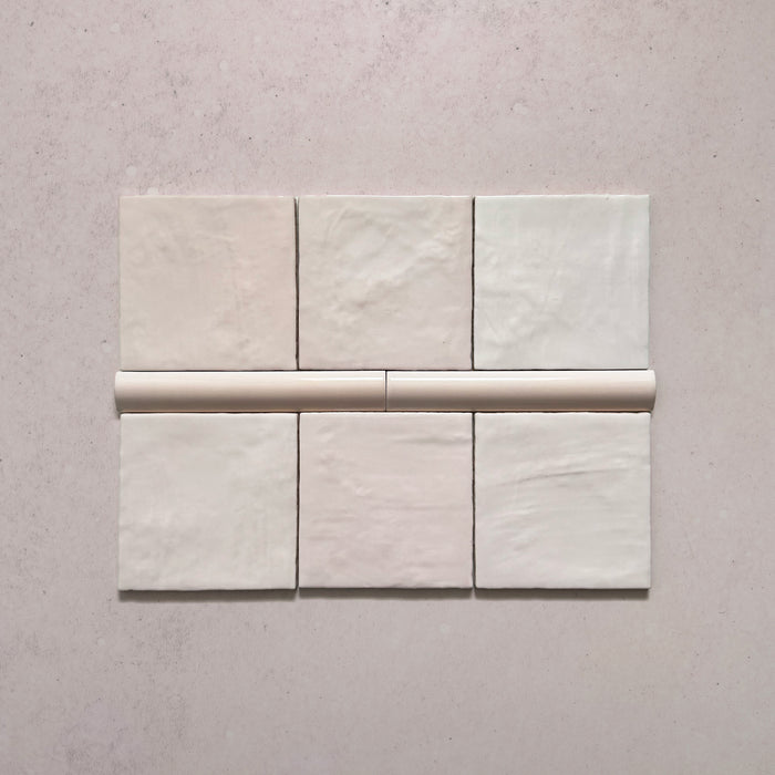 Zellij Pink Mist Bullnose | Moroccan Style | 3cm x 20cm
