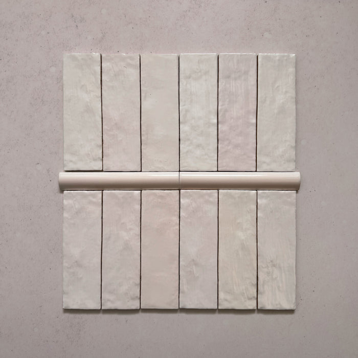 Zellij Pink Mist Brick | Moroccan Style | 6.5cm x 20cm