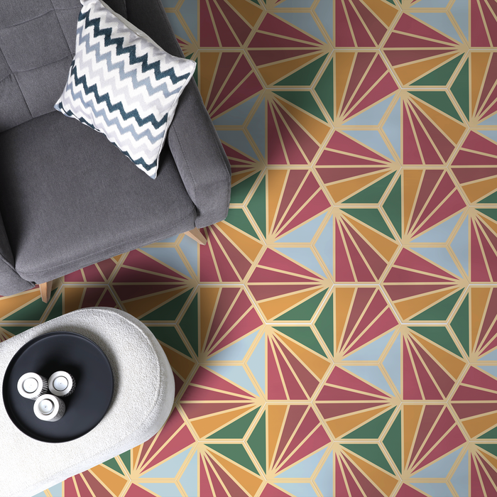 Spectrum Gold Patterned Hexagon Tiles