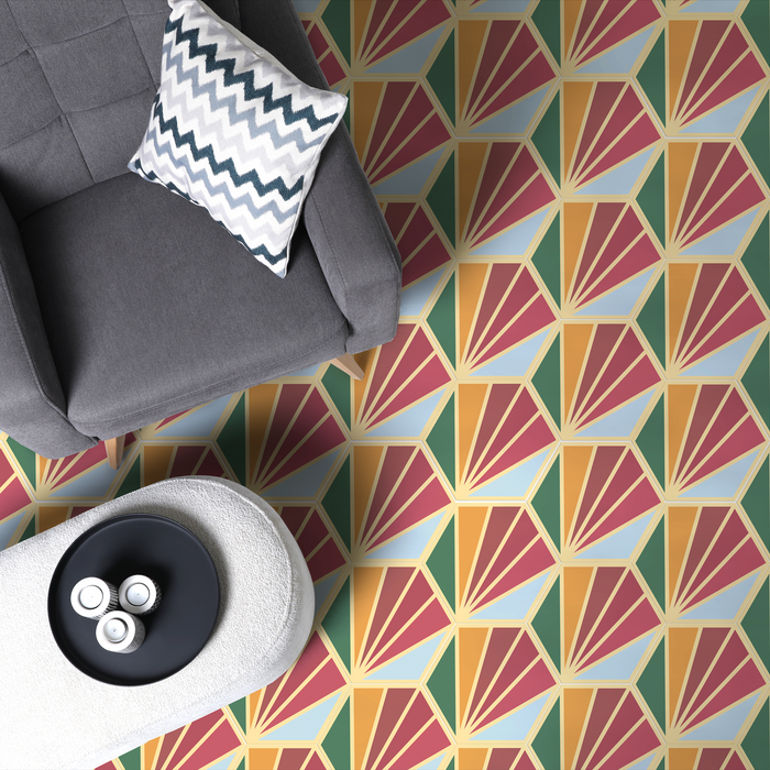 Spectrum Gold Patterned Hexagon Tiles