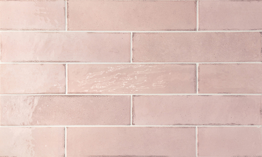 FULL TILE SAMPLE Madison Rose Brick Wall Tiles | 6cm x 24.6cm