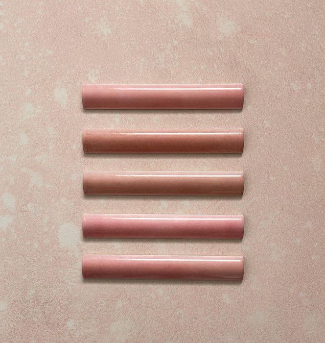 Zellij Rose Pink Bullnose | Moroccan Style | 3cm x 20cm