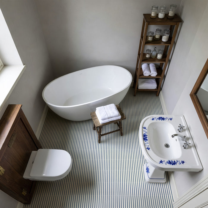 Skinny Stripes Blue Tile | Moroccan Tiles | 20cm x 20cm