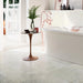 Bathroom interior featuring Boheme Sahara 60 × 60cm patterned tiles, blending soft neutral tones with a lightly worn, decorative effect. Ideal for creating calm, characterful floors in bathrooms, kitchens, or relaxed living spaces.