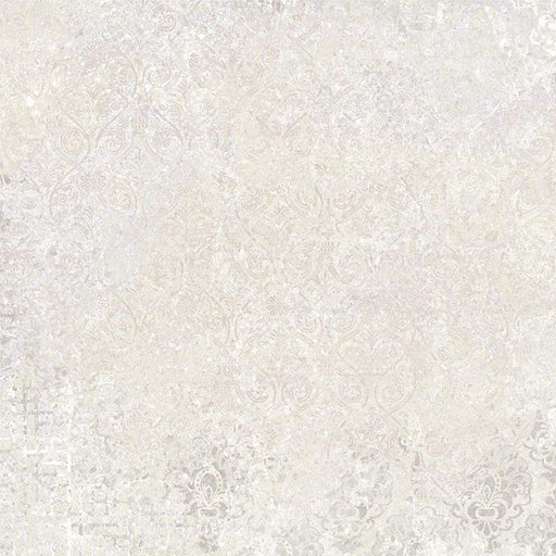 Flat lay of Boheme Sahara 60 × 60cm patterned tiles, featuring soft neutral tones with a subtle, distressed decorative effect. Ideal for creating calm, textured floors or walls in contemporary and relaxed interiors.