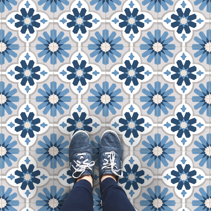 Clarence House Sapphire | Blue | Moroccan Tiles | Victorian Tiles | Wall & Floor | 20cm x 20cm